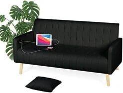 TYBOATLE Modern Living Room Sectional Sofa Sets 2 Piece, 65” W Tufted Mid-Century Loveseat Couch W/ 2 USB Charging Ports And Comfy Accent Arm Chairs For Small Space, Apartment, Office (Dark Grey) 17 TYBOATLE Modern Living Room Sectional Sofa Sets 2 Piece, 65” W Tufted Mid-Century Loveseat Couch W/ 2 USB Charging Ports And Comfy Accent Arm Chairs For Small Space, Apartment, Office (Dark Grey) -Safavieh Furnitue Shop 41ema2DaAML. AC