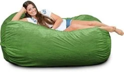 ULTIMATE SACK Lounger Bean Bag Chair: Giant Foam-Filled Furniture - Machine Washable Covers, Double Stitched Seams, Durable Inner Liner, And 100% Virgin Foam. Corner Chair. (Pink, Fur) -Safavieh Furnitue Shop 41fPEQwWXmL. AC