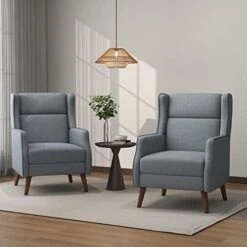 UIXE 3 Piece Indoor Comfy Sectional Sofa With Accent Chairs For Living Room, Linen Fabric Couch Modern Bedroom Loveseat 2-Seat Armchair For Home Apartment Small Space (Yellow) -Safavieh Furnitue Shop 41fjcIttFAL. AC