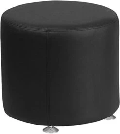 Flash Furniture HERCULES Alon Series Black LeatherSoft 24" Diameter Round Ottoman With Brushed Stainless Steel Base 17 Flash Furniture HERCULES Alon Series Black LeatherSoft 24" Diameter Round Ottoman With Brushed Stainless Steel Base -Safavieh Furnitue Shop 41frZ LbgiL. AC