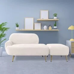 PEIHONGET Chaise Lounge Chair For Bedroom, Velvet Chaise Lounge Indoor Accent Chair With Ottoman 2 In 1 Recliner Sofa Chair Bed With Footrest Reading Chair For Bedroom Apartment Office (Green) -Safavieh Furnitue Shop 41fufPn7gbL. AC