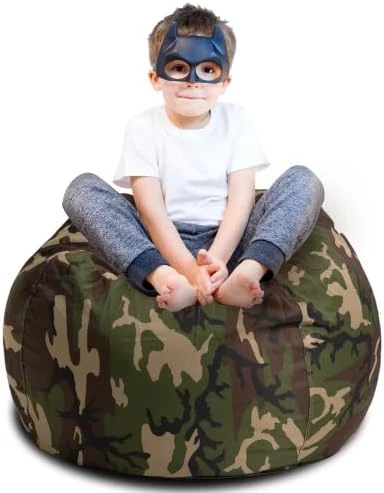 CALA Stuffed Animal Storage Bean Bag Chair-Cover Only- Extra Large 38" Kids Soft Toy Storage - 100% Cotton Canvas Bean Bag Chair(Camouflage) 10 CALA Stuffed Animal Storage Bean Bag Chair-Cover Only- Extra Large 38" Kids Soft Toy Storage - 100% Cotton Canvas Bean Bag Chair(Camouflage) - Image 10