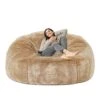 Taotique Giant Bean Bag Chair Cover(Cover Only, No Filler) Soft Faux RH Fur Sofa Bed Cover Washable Bean Bag Couch Cover For Adult And Kids With Liner