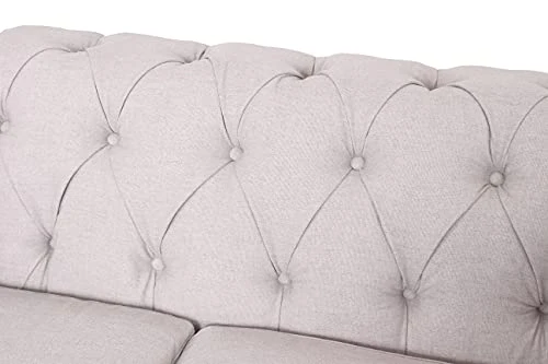 DRNCURN Chesterfield Sofa With Nail-Head For Living Room Office Sofa Set Modern Fabric Sofa Accent Tufted Chairs For Living Room 4 DRNCURN Chesterfield Sofa With Nail-Head For Living Room Office Sofa Set Modern Fabric Sofa Accent Tufted Chairs For Living Room - Image 4