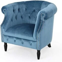 Christopher Knight Home Akira Velvet Club Chair, Emerald 29.6D X 33W X 30.25H In -Safavieh Furnitue Shop 41gTIBbZIEL. AC