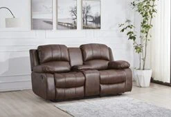 Betsy Furniture 2PC Bonded Leather Recliner Set Living Room Set, Sofa, Loveseat 8018 (Brown, Living Room Set 3+2) -Safavieh Furnitue Shop 41gi666w6pL