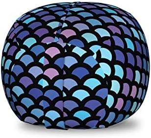 Lunarable Mermaid Scale Storage Toy Bag Chair, Continuous Japanese Circular Pattern Overlap Rounds In Aqua Color Palette, Stuffed Animal Organizer Washable Bag, Small Size, Blue Purple 7 Lunarable Mermaid Scale Storage Toy Bag Chair, Continuous Japanese Circular Pattern Overlap Rounds In Aqua Color Palette, Stuffed Animal Organizer Washable Bag, Small Size, Blue Purple - Image 7