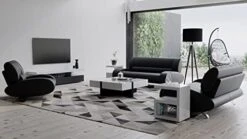 Zuri Modern Aspen White Microfiber Leather Sofa Set With Loveseat And Chair -Safavieh Furnitue Shop 41hJBVfk5L. AC