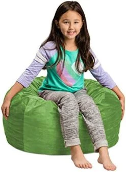 Sofa Sack - Plush, Ultra Soft Kids Bean Bag Chair - Memory Foam Bean Bag Chair With Microsuede Cover - Stuffed Foam Filled Furniture And Accessories For Kids Room - 2' Royal Blue -Safavieh Furnitue Shop 41hWOzEegAL. AC