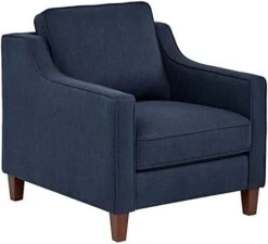 Amazon Brand – Stone & Beam Blaine Modern Upholstered Living Room Accent Chair, 32.3"W, Navy Blue -Safavieh Furnitue Shop 41i9vCqb6rL. AC