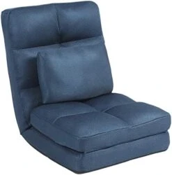 Urnodel Indoor Chaise Lounge Sofa, Floor Chair With Back Support For Adults, 14 Angle Adjustment Recliner Chair, Folding Floor Lounger With Pillow 8823(Blue) -Safavieh Furnitue Shop 41iAP5tBNHL. AC