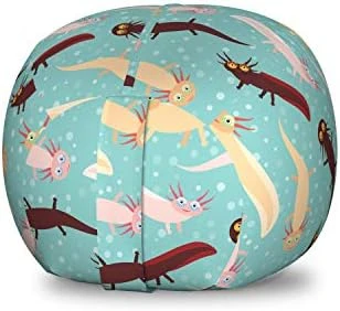 Lunarable Mermaid Scale Storage Toy Bag Chair, Continuous Japanese Circular Pattern Overlap Rounds In Aqua Color Palette, Stuffed Animal Organizer Washable Bag, Small Size, Blue Purple 9 Lunarable Mermaid Scale Storage Toy Bag Chair, Continuous Japanese Circular Pattern Overlap Rounds In Aqua Color Palette, Stuffed Animal Organizer Washable Bag, Small Size, Blue Purple - Image 9