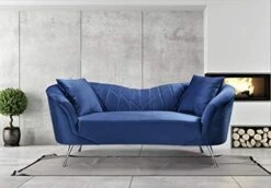 Container Furniture Direct Koger Mid Century Modern Living Room Velvet Chesterfield, Sofa And Loveseat, Fossil Grey -Safavieh Furnitue Shop 41iNDmVIrrL. AC