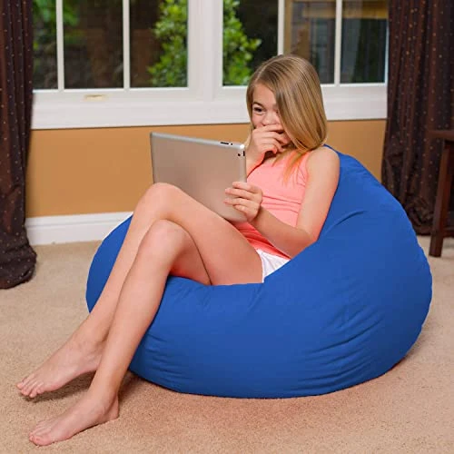 Posh Beanbags Bean Bag Chair, Large-38in, Solid Royal Blue 1 Posh Beanbags Bean Bag Chair, Large-38in, Solid Royal Blue