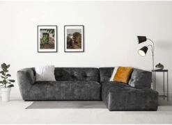 Acanva Luxury Mid-Century Velvet Tufted Low Back Sofa Set L-Shape 2-Piece Living Room Couch, 113"W Left Hand Facing Sectional, Grey -Safavieh Furnitue Shop 41if1xkmOgL. AC