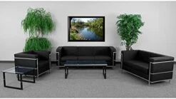 Flash Furniture Hercules Regal Series Contemporary Gray LeatherSoft Chair With Encasing Frame -Safavieh Furnitue Shop 41iyqJ9L0NL. AC