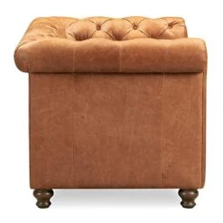 POLY & BARK Lyon Lounge Chair In Full-Grain Pure-Aniline Italian Leather, Cognac Tan -Safavieh Furnitue Shop 41j3UQhLsaL