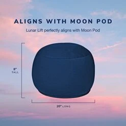 Moon Pod Lunar Lift Footrest For Bean Bag Chair, Navy - The Zero-Gravity Beanbag For Stress, Anxiety, & All Day Deep Relaxation - Ultra Soft & Ergonomic Support For Back & Neck - For The Whole Family -Safavieh Furnitue Shop 41jlmS1NGTL
