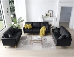 LZ LEISURE ZONE Living Room Set, 2 Pieces L Shaped Sofa With Removable Ottomans And Comfortable Waist Pillows, Sectional Sofa Set For Living Room, Beige -Safavieh Furnitue Shop 41jwEPcaUL. AC