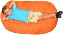 Comfy Sacks Memory Foam Bean Bag Chair, Black Furry -Safavieh Furnitue Shop 41k3fMn9z0L. AC