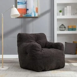 Beanbags Bean Bag Chair, Ultra Soft Teddy Fabric Arm Chair For Adults Kids, Comfy Leisure Sofa Chair For Bedroom, Living Room, Apartment, Ivory 15 Beanbags Bean Bag Chair, Ultra Soft Teddy Fabric Arm Chair For Adults Kids, Comfy Leisure Sofa Chair For Bedroom, Living Room, Apartment, Ivory -Safavieh Furnitue Shop 41k4b1LoLgL. AC