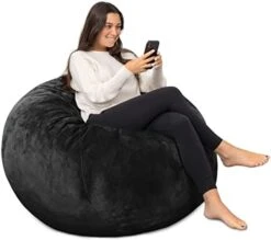 Milliard Big Ultra Supportive Stuffed Bean Bag Chair Couch For Adults And Kids Filled With Shredded Foam (Grey) 13 Milliard Big Ultra Supportive Stuffed Bean Bag Chair Couch For Adults And Kids Filled With Shredded Foam (Grey) -Safavieh Furnitue Shop 41k8kouhbL. AC