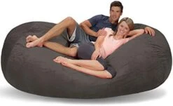 Comfy Sacks Memory Foam Bean Bag Chair, Black Furry -Safavieh Furnitue Shop 41kYV0LtPgL. AC