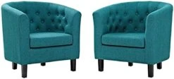 Modway Prospect Upholstered Fabric Living Room, Loveseat And Two Armchairs Set, Azure -Safavieh Furnitue Shop 41mEVfUF5RS. AC