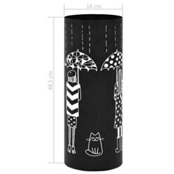 VIDAXL Umbrella Stand Women Steel Black -Safavieh Furnitue Shop 41mGf7saeHL