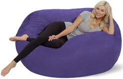 Chill Sack - Bean Bag Lounger, 5-Feet, Charcoal -Safavieh Furnitue Shop 41mJLWRdqEL. AC