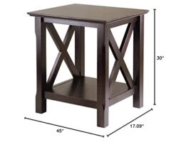 Winsome 40445 Wood Xola Occasional Table, Cappuccino Product In Inches (L X W X H): 45.0 X 15.98 X 30.0 -Safavieh Furnitue Shop 41mYx1XhvxL