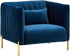 Amazon Brand – Rivet Frederick Mid-Century Channel Tufted Leather Chair, 38"W, Taupe -Safavieh Furnitue Shop 41n 45fhEL. AC