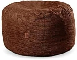 CordaRoy's Chenille Bean Bag Ottoman Footstool, 26" X 17", Charcoal -Safavieh Furnitue Shop 41n4Do24TNL. AC
