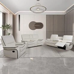 A Ainehome Living Room Furniture Couch Recliner Set With Console Storage Recliner Sofa And Loveseat Chair Sets Couch For Living Room(C-Brown Leatherel,3 Piece Set) -Safavieh Furnitue Shop 41n4zpbciIL. AC