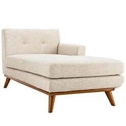 Modway Engage Mid-Century Modern Upholstered Fabric Right-Arm Chaise In Beige -Safavieh Furnitue Shop 41nkVatu4GL