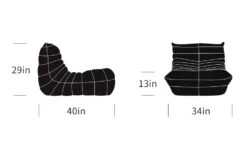 VOMXUF Fireside Chair, Oversized Armless Chair, Soft Microfiber Leather Floor Lounge Chair Lazy Sofa Accent Chair For Living Room Bedroom Salon Office -Safavieh Furnitue Shop 41oXU9C4COL