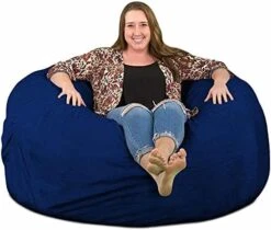 ULTIMATE SACK 5000 (5 Ft.) Bean Bag Chair Cover In Multiple Colors: Cover ONLY. (5000, Brown Suede) -Safavieh Furnitue Shop 41pSKjB 8JL. AC