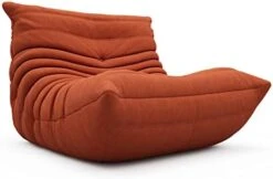 VOMXUF Fireside Chair, Oversized Armless Chair, Soft Microfiber Leather Floor Lounge Chair Lazy Sofa Accent Chair For Living Room Bedroom Salon Office -Safavieh Furnitue Shop 41pdFk7SROL. AC