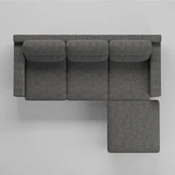 Belffin Fabric Sectional Couch With Reversible Ottoman L Shaped Sofa With Chaise 3 Seat Modern Sectional Sofa Charcoal Grey -Safavieh Furnitue Shop 41po4oo7MCL