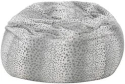Heavy Metal Inc Meridian Bean Bag Plush Faux Fur Chair | Comfortable And Fun Beanbag For The Whole Family| Non-Spill Memory Foam Filling (Ash White) -Safavieh Furnitue Shop 41pxJ5ajngL. AC