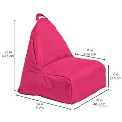 Factory Direct Partners 13302-RS Cali Alpine Sack Bean Bag Chair, Dirt-Resistant Coated Oxford Fabric - Raspberry (2-Pack) -Safavieh Furnitue Shop 41pxRXuBb4S