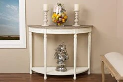 Baxton Studio Vologne Traditional Wood French Console Table, White -Safavieh Furnitue Shop 41qAP9ifdIL