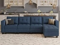 Belffin Modular Sectional Sofa Set With Ottomans Oversized U Shaped Sofa Set With Storage Seat Modular Sofa Couch With Reversible Chaises Modern Fabric Dark Grey -Safavieh Furnitue Shop 41qGwhVYA8L. AC