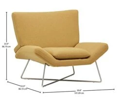 Amazon Brand – Rivet Farr Lotus Accent Chair, 39.8"W, Canary -Safavieh Furnitue Shop 41qHndLCtWL