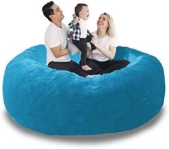 SOXOCE Bean Bag Cover, 6ft, PV Velvet Brown RoundBean Bag Chairs (No Filler) - Comfy Big Bean Bag Chair Covers For Kids, Teens, & Adults - Cover ONLY -Safavieh Furnitue Shop 41qJwNvAu7L. AC