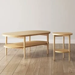 Nathan James Oraa Round Modern Side Accent Or End Table For Living Bedroom And Nursery Room, 1, Light Brown -Safavieh Furnitue Shop 41rJ13tgVvL