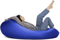 Jaxx Nimbus Spandex Bean Bag Chair For Adults-Furniture For Rec, Family Rooms And More, Large, Navy -Safavieh Furnitue Shop 41rzeROMCcL. AC