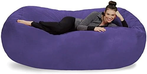 Sofa Sack - Plush Bean Bag Sofas With Super Soft Microsuede Cover - XL Memory Foam Stuffed Lounger Chairs For Kids, Adults, Couples - Jumbo Bean Bag Chair Furniture - Charcoal 7.5' 15 Sofa Sack - Plush Bean Bag Sofas With Super Soft Microsuede Cover - XL Memory Foam Stuffed Lounger Chairs For Kids, Adults, Couples - Jumbo Bean Bag Chair Furniture - Charcoal 7.5' - Image 15