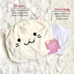 Furry Bean Bag Cover, Faux Fur Bean Bag Chair Cover For Kids, Teens And Adults 32x32x18in (Pinky Cat) -Safavieh Furnitue Shop 41sGOXimy7L