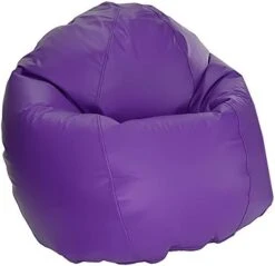 Bean Products Large Vinyl Bean Bag Chair | Filled W/Polystyrene Beads & CertiPUR Foam | Made In USA | 36”W, 36”L, 40”H | 20lb | Available In 2 Sizes | Perfect For Adults, Teens & Kids | Purple -Safavieh Furnitue Shop 41stgg 9d7L. AC